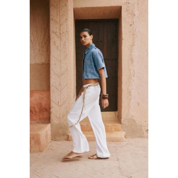 ZARA Z1975 SHORT DENIM SHIRT - Picture 4 of 7